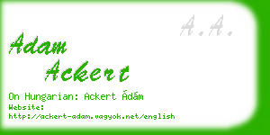 adam ackert business card